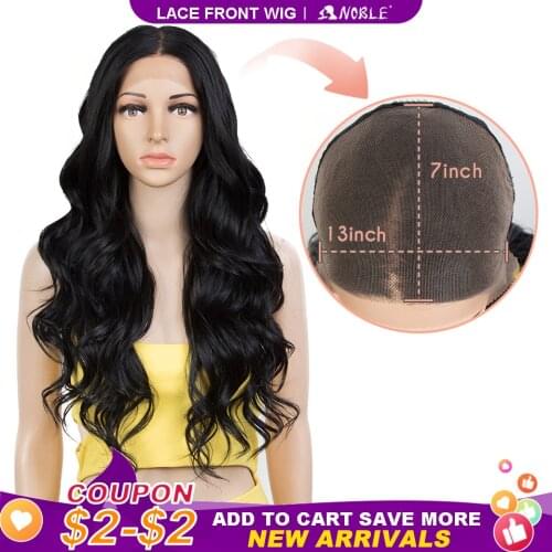 Noble 13x7 Synthetic Lace Front Wig 26 Inch Long Wavy Lace Front Wig Ombre Blonde Wigs For Black Women Heat Resistant Wigs