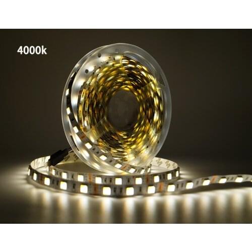 SMD5050 Double Color Temperature 2 IN 1 LED Strip 5M 60LEDs/M 300LEDs ip33 ip65 White+Warm white LED Tape light DC12V DC24V