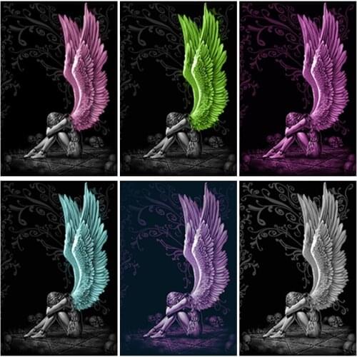 Full Square Round DIY 5D Diamond Painting Angel Girl Diamond Embroidery Sale Diamond Mosaic Picture Rhinestone Home Decoration