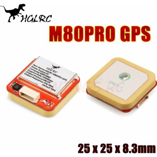 HGLRC M80 PRO M80PRO GPS GLONASS GALILEO QZSS SBAS BDS QMC5883 Compass 5V Power 25 x 25 x 8.3mm For FPV RC Drones Fixed-wing