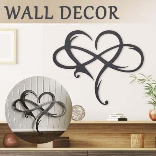 Metal Heart Steel Wall Decor Metal Wall Art Love Wall Sign For Home Wedding Decor Wind Chimes & Hanging Decorations #PY