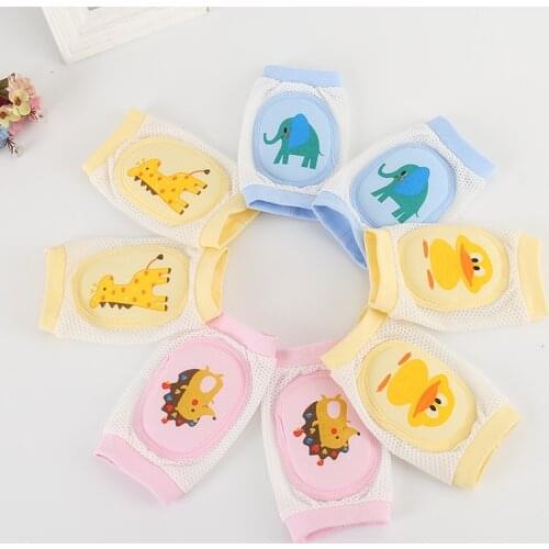 Cartoon Mesh Cushion Baby Kneepads Anti Slip Crawling Protector Cotton Kids Kneecaps Children for Grils Boys 0-3Y Knee Sleeve