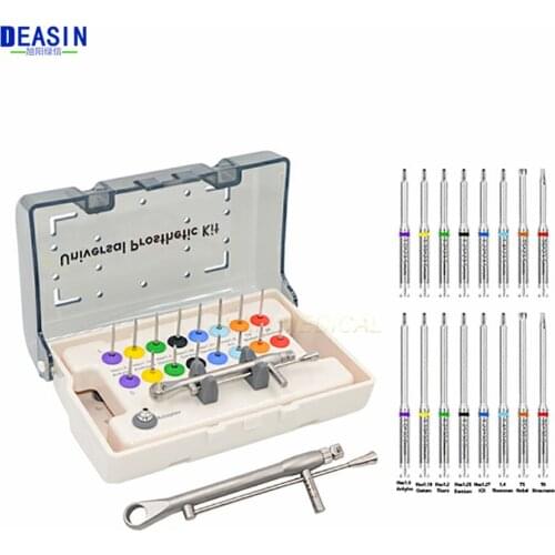 Dental Implant Prosthetic Kit Torque Wrench Prosthetic Kit Latch-Type Multi Driver Tool for Dental Practices