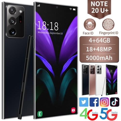 Note20U+ 4GB+64GB 6.9" Fully Fit The Body Of True Punched Magnesium Aluminum Alloy, Nano-3D Electroplating Gradient Thermal Bend