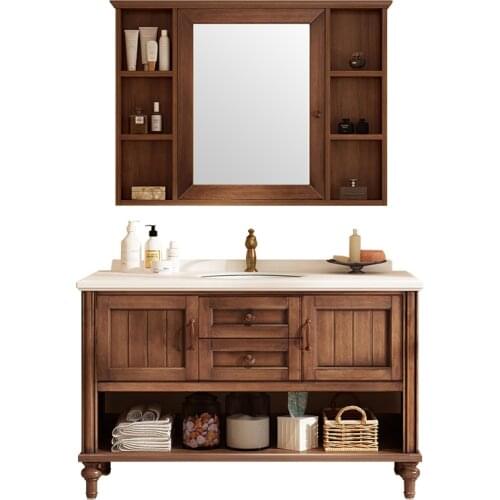 2020 new bathroom furnitures solid wood bathroom vanity solid timber bathroom cabinets SV218