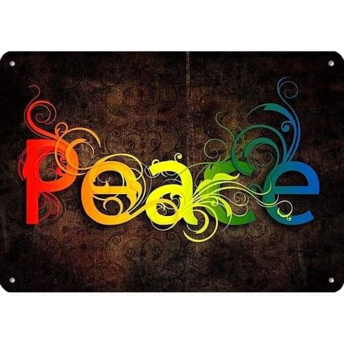 New Vintage Retro Metal Tin Sign Peace Outdoor Garage Street & Home Bar Club Retaurant Wall Decor Signs 12X8 Inch