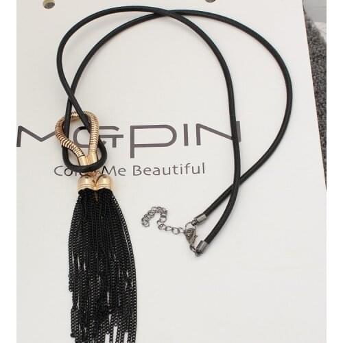 Punk 2018 New Arrival Female Pendant Necklace Tassel Long Winter Sweater Chain Necklace Necklace Wholesale Sales Necklace Girls