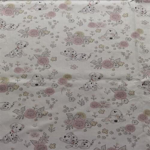 Disney 101 Dalmatians Thin 100% Cotton Fabric for Boy Clothes Hometextile Cushion Cover Needlework DIY