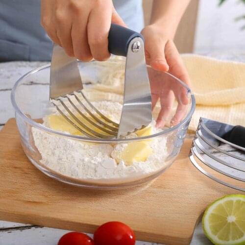 1 pc Butter Manual Stainless Steel Baking Dough Cutter Professional Pastry Cutter with Blades Kitchen Specialty Tools