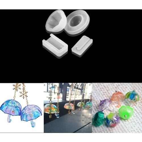 1pcs Silicone Mold 3D Umbrella Epoxy Mold DIY Jewelry Making Resin Molds Dried Flower Resin Decorative Hand Crafts Tools