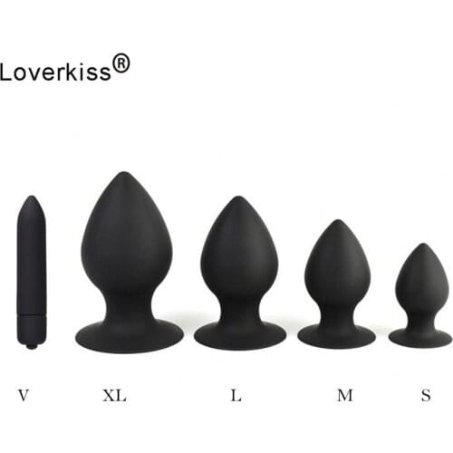 Loverkiss 10 Speed Bullet Vibrator Anal Vibrator Silicone Suction Cup Large Butt Plug Big Anal Plug Anal Toys for Women Man