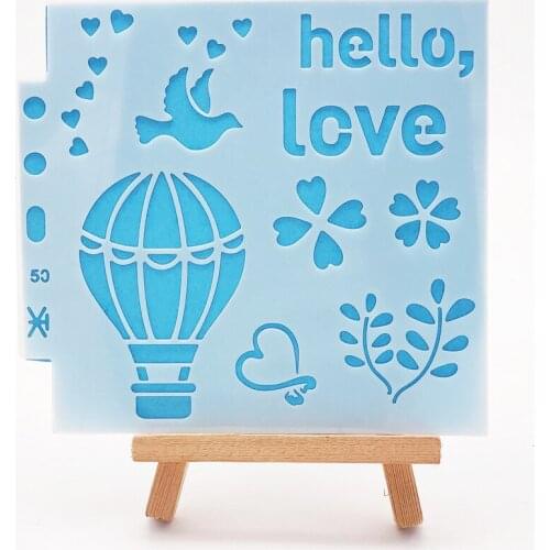 13*14 air balloon Cover templat scrapbook stencils spray plastic mold shield DIY cake hollow Embellishment printing lace ruler