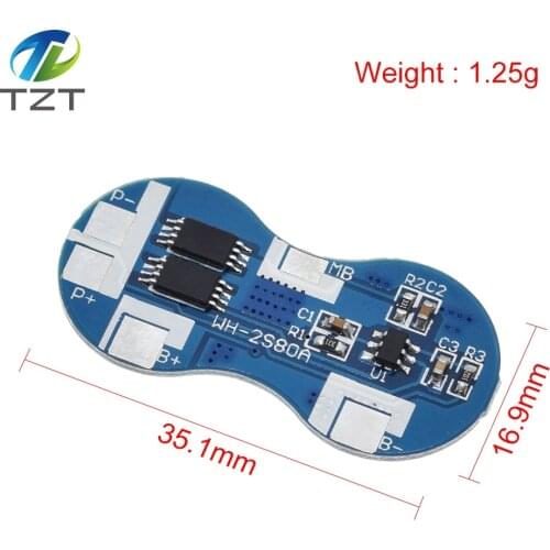 2S Li-ion 18650 Lithium Battery Charger Protection Board 7.4V Overcurrent Overcharge Overdischarge Protection 4A 2 Series BMS