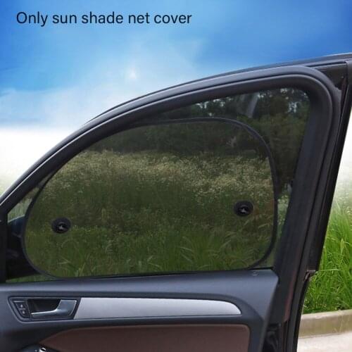 2pcs Universal With Suction Cups Foldable Cover Car Sun Shade Windshield Summer For Rear Front Window Easy Install Blind Mesh