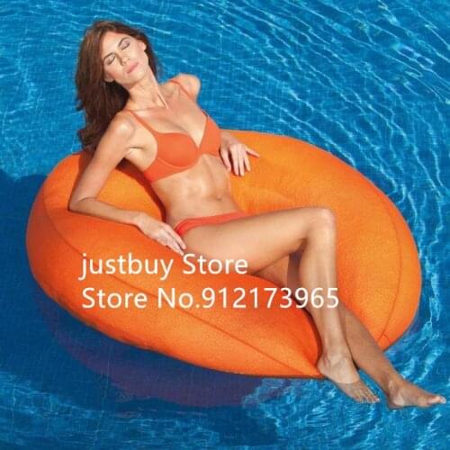 2021 Queen linen teardrop bean bag chair cover, water drop floating swimming lake beanbag sofa