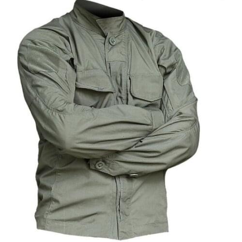 2021Tactical Long Sleeve Shirt Military Tactical Soldiers Uniform High Quality Multi-Pockets Cargo Shirts Camouflage Clothes