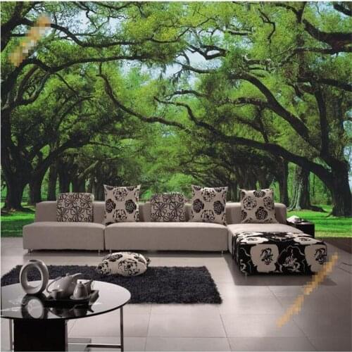 Beibehang Customize 3d photo wallpaper Dormitory bedroom living room TV sofa backdrop beauty grass tree 3D wall mural wallpaper
