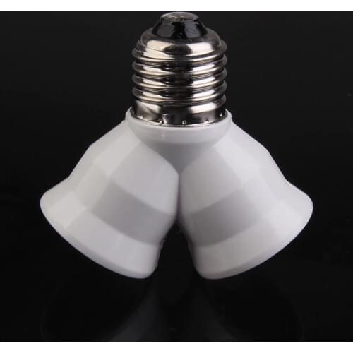 E27 Base Light Lamp Bulb Socket 1 to 2 Splitter Adapter Converter Socket Lamp Holder For Home Socket Bulb Holder