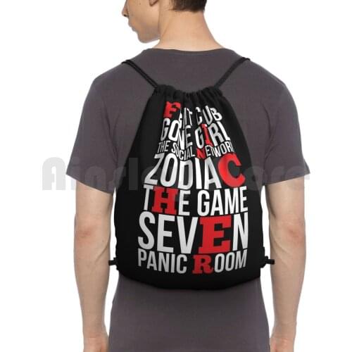 David Fincher Backpack Drawstring Bags Gym Bag Waterproof David Fincher Director Movie Movies Film Filme Kino Cinema