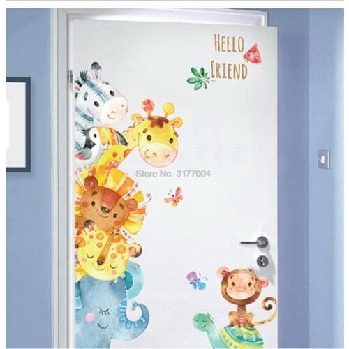 DHL 50set Bedroom Door Stickers Cornersticker baby Wall Sticker For Kids Room wall decorations living room Home Accessories