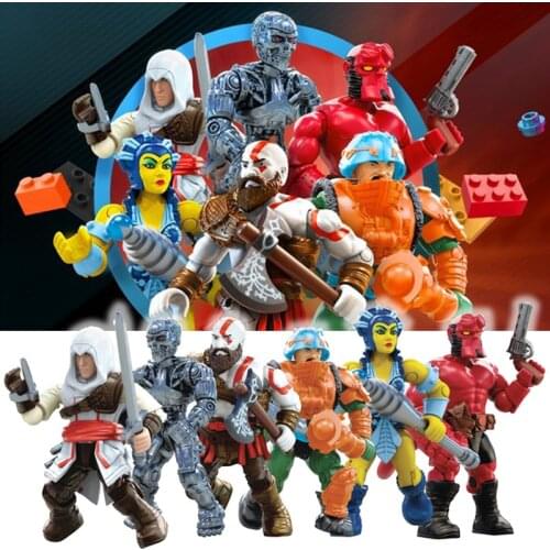 Mega Construx Masters of The Universe God of War Hell Baron Assassins Creed Terminator Heroes Model Figure