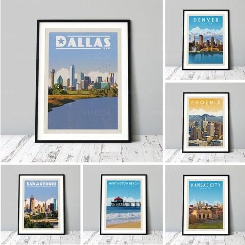 Canvas No Frame Picture Modular Beach Building Poster Nordic City Scenery Painting Art Decoration Home Living Room Wall Prints