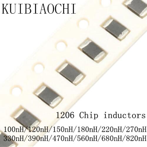 50pcs/lot 1206 SMD chip inductor 3216 100nH 120nH 150nH 180nH 220nH 270nH 330nH 390nH 470nH 560nH 680nH 820nH