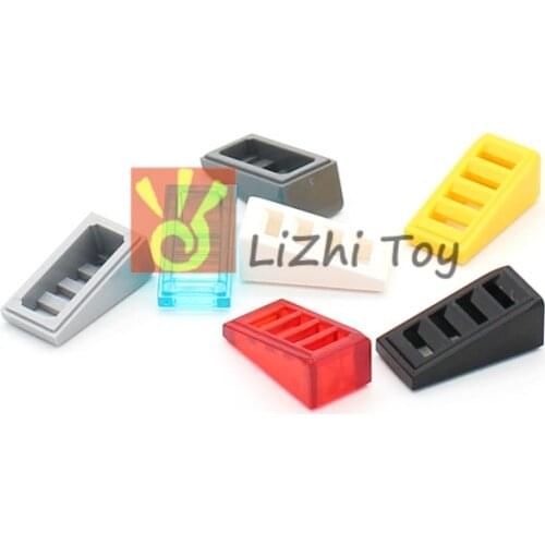 MOC Assembles Particles Slope 18 2x1x2/3 with 4 Slots 61409 for Building Blocks DIY Bricks Bulk Model Technology Parts Toys