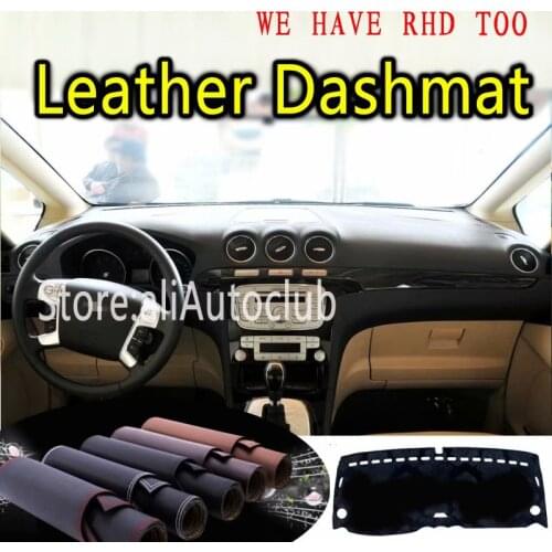 For Ford S-max 2006 2007 2009 2010 2011 2012 2013 2014 2015 Leather Dashmat Dashboard Cover Dash Mat Carpet Custom Car Styling