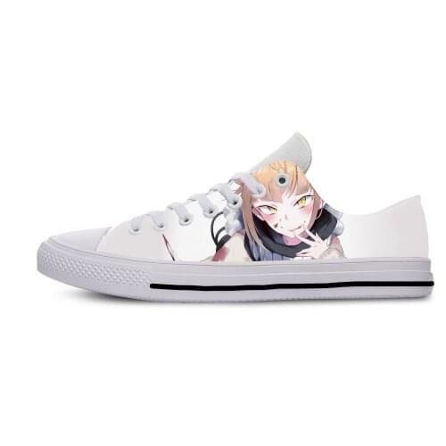 Anime Manga Boku No My Hero Academia Himiko Toga Casual Cloth Shoes Low Top Lightweight Breathable 3D Print Men Women Sneakers