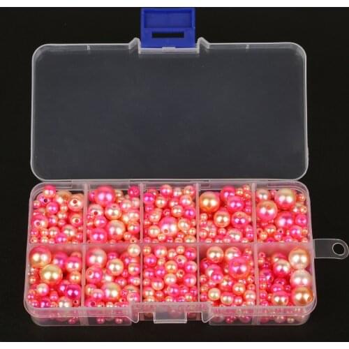 4/6/8/10mm Mix Size 700PCS in one BOX Round Pearl Imitation ABS Loose Beads Ball DIY Necklace Bracelet Jewelry Making for Women