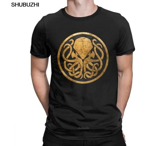 Call Of Cthulhu Men T-Shirts Novelty Cotton Tees Short Sleeve Lovecraft Funny T Shirt Crewneck Tops 6XL sbz8101