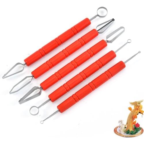 Pottery Tools Caving Knife Set Polymer Clay Modeling Sculpturing Sculpture Pull Carving Knife Poke Knife Double Wire Broach Tool
