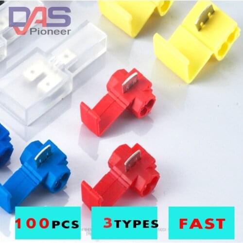 100pcs quick splice scotch lock quick splice wire cable connectors terminal kit