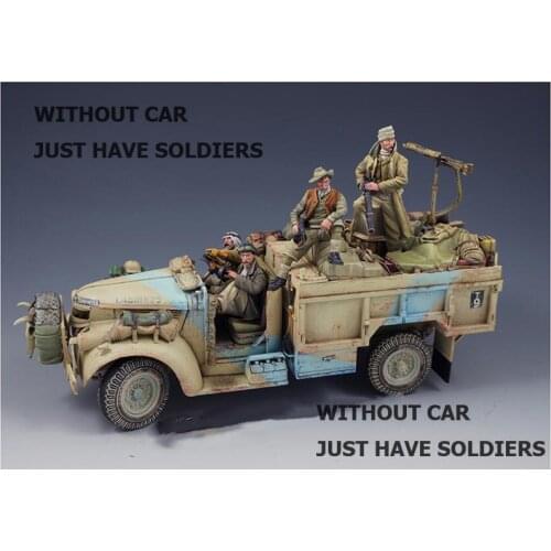 New Unassembled 1/35 The Long Range Desert Patrol include 4 WITHOUT CAR Resin Kit DIY Toys Unpainted resin model
