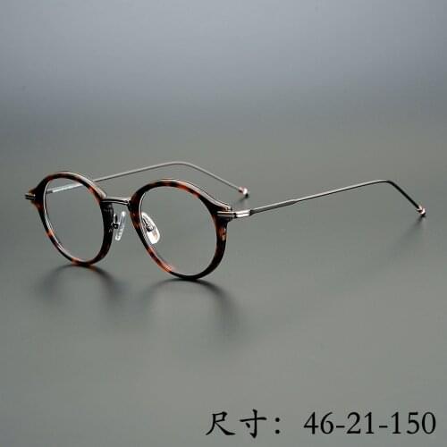 Limited edition Vintage Ultralight titanium acetate eyeglass frame TBX908 round style eyeware women men style original quanlity