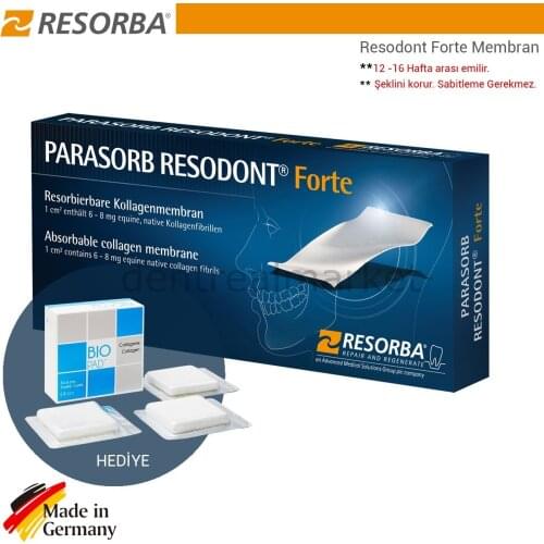 Resorba Resodont Collagene Membrane - Collagen Barrier Membrane - Dental Collagen Membrane 25*22 mm