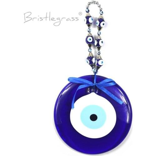 BRISTLEGRASS Turkish Blue Evil Eye Butterfly Wall Hanging Pendant Pendulum Amulet Lucky Charm Blessing Protection Art Gift Decor