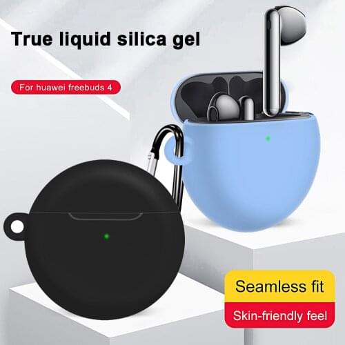 Silicone Earphone Cases For Huawei Freebuds 4 Headset Protector Cover 360° All-round Non Slip Case Accessories For Freebuds 4