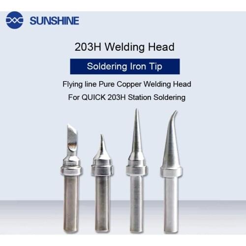 Solder Iron Head Tip Replacement Soldering Bit Welding Tools For QUICK 203H Soldering Rework Station Welding Head