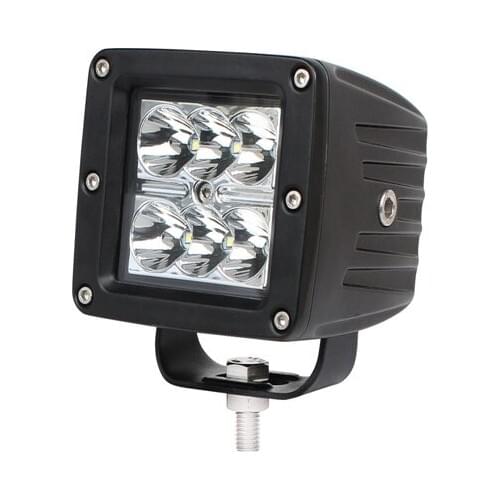 2pcs 3 Inch 18w Led Work Light 12V Spot Off Road LED Work Light for ATV Boat 4x4 dually with 2pcs Free Amber Protective Cover