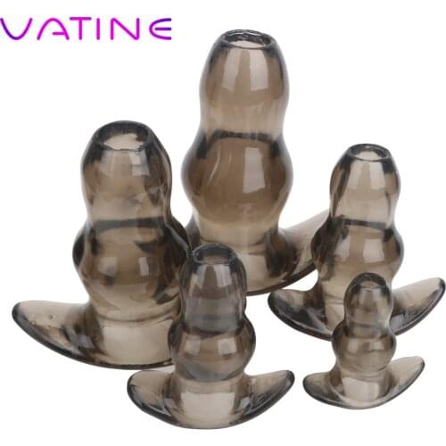 VATINE 1 piece Butt Plug Enema Hollow Anal Plug Prostata Massager Soft Speculum Anal Dilator Sex Products Sex Toys For Woman Men