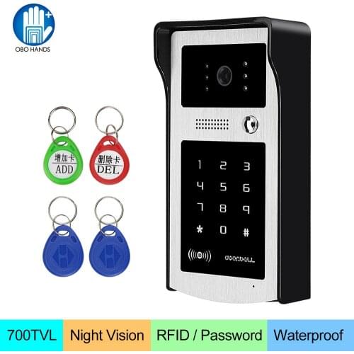 Wired 700TVL RFID Video Intercom Doorbell Door Phone Call Panel with IR Light Vision Camera Outdoor Rainproof for Home Apartment