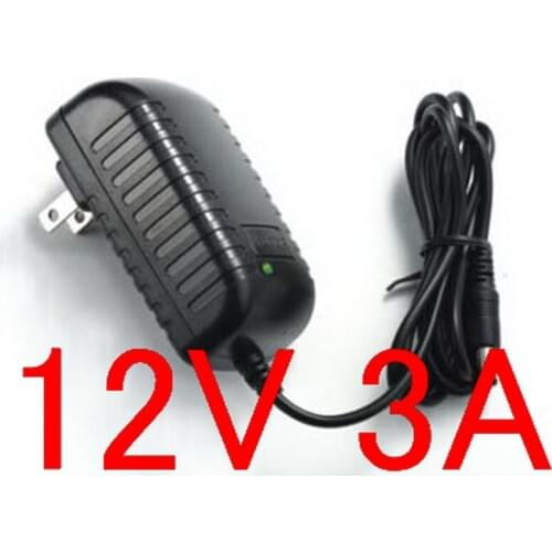 High quality IC solutions 1PCS DC 12V 3A Switch power supply, 36W LED power adapter, 5.5mm x 2.1-2.5mm