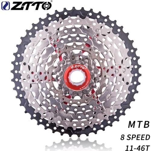 ZTTO MTB Mountain Bike Bicycle Parts 8s 24s Speed Freewheel Cassette 11-32T 11-40T 11-46T 11-25T Compatible for Parts Tourney