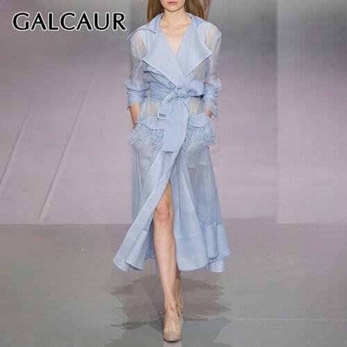 GALCAUR White Patchwork Tassel Dress For Women Notched Long Sleeve High Waist With Sashes Dresses Female Fashion Stylish Autumn