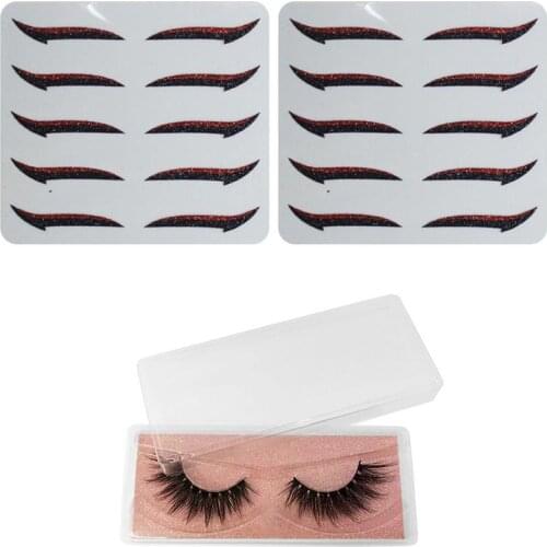 10 Pairs Reusable Eyeliner Stickers With False Eyelashes Eyeliner Stickers Eye Makeup Maquiagem Maquillaje Makeup Eyeliner Yeux