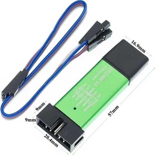 10PCS/LOT ST LINK Stlink ST-Link V2 Mini STM8 STM32 Simulator Download Programmer Programming With Cover A17 Random Colors