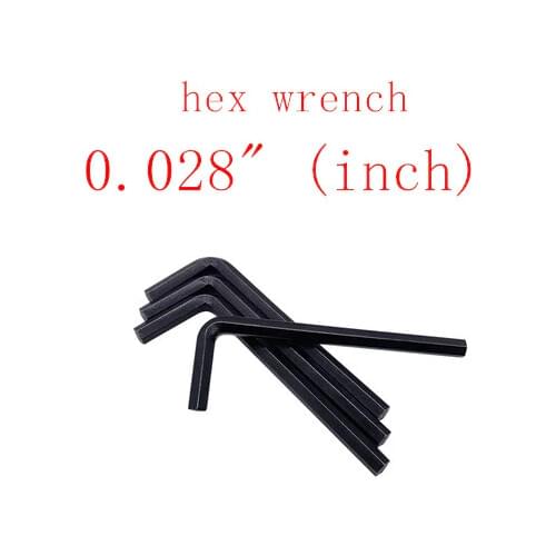100pcs 0.028" inch steel with black hex allen key wrench spanner hand tool