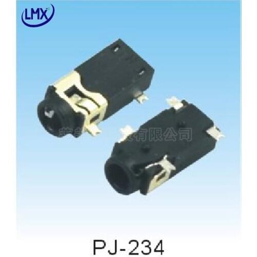 30 Pcs/Lot PJ-234 2.5mm Female Audio Connector SMT 4 Pin Stereo Phone Jack PJ234